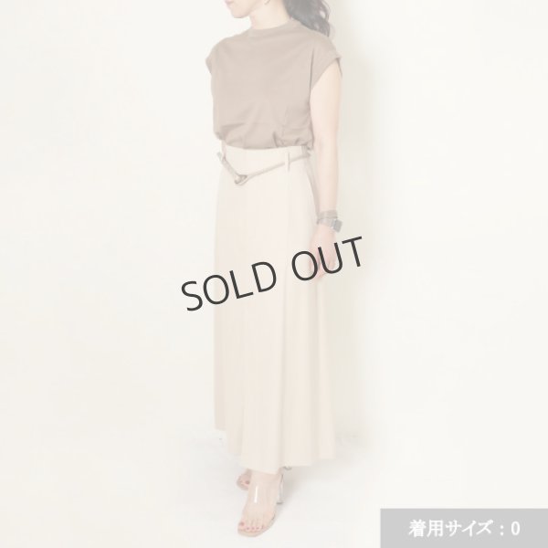 画像7: {SOLD}【Regular item】BLAMINK ブラミンク コットンクルーネック刺繍ノースリーブTシャツ{7917-222-0011-MOCA-BAS} (7)