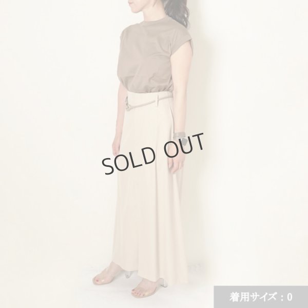 画像8: {SOLD}【Regular item】BLAMINK ブラミンク コットンクルーネック刺繍ノースリーブTシャツ{7917-222-0011-MOCA-BAS} (8)