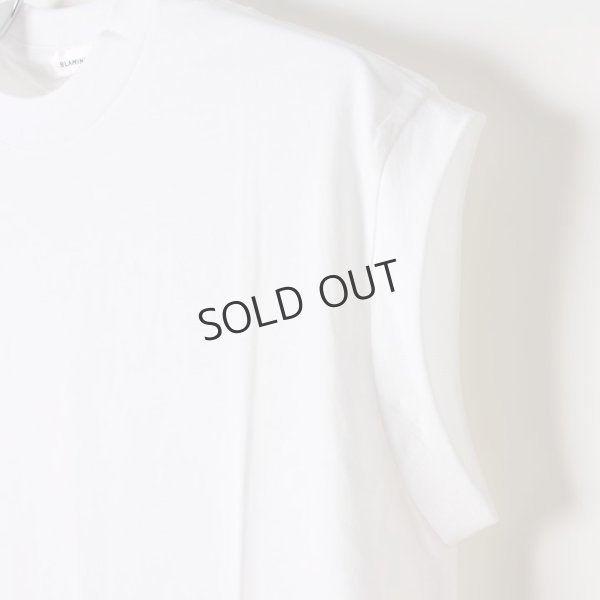 画像4: {SOLD}【Regular item】BLAMINK ブラミンク コットンクルーネック刺繍ノースリーブTシャツ{7917-222-0011-WHT-BJS} (4)
