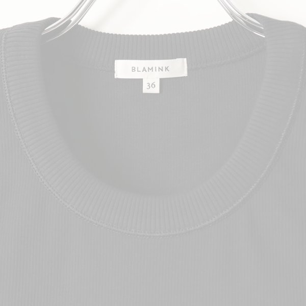 画像2:  {SOLD} BLAMINK ブラミンク コットンリブノースリーブカットソー{7917-299-0020-BLK-BAS} (2)