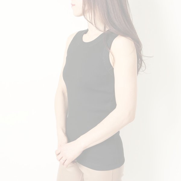 画像6:  {SOLD} BLAMINK ブラミンク コットンリブノースリーブカットソー{7917-299-0020-BLK-BAS} (6)