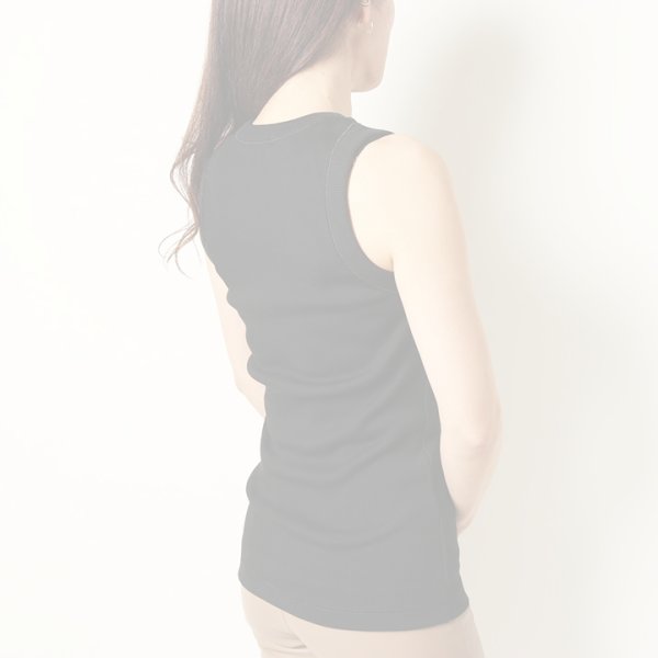 画像7:  {SOLD} BLAMINK ブラミンク コットンリブノースリーブカットソー{7917-299-0020-BLK-BAS} (7)