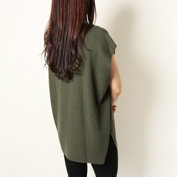 画像13: 【 40%OFF セール99,000円→59,400円】 BLAMINK ブラミンク カシミヤハイツイストVネックベスト{7918-230-0060-OLV-BAA} (13)