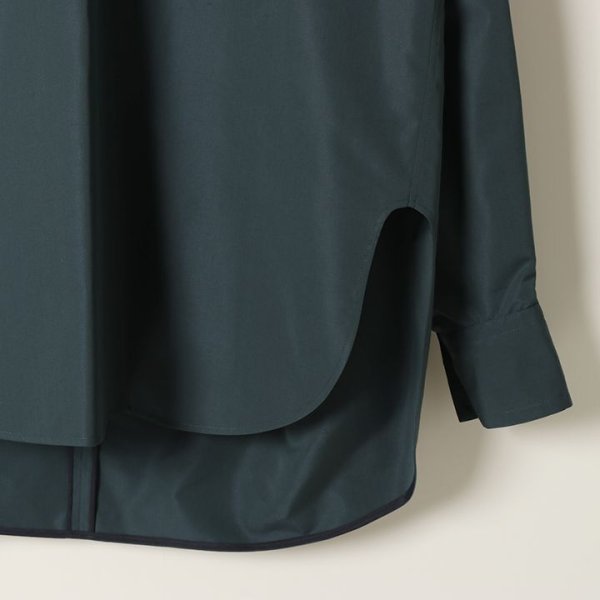 画像3: 【 40%OFF セール93,500円→56,100円】 BLAMINK ブラミンク コットンシルクバックジップブラウス{7921-230-0159-GRN-BAA} (3)