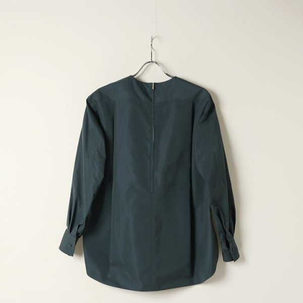 画像5: 【 40%OFF セール93,500円→56,100円】 BLAMINK ブラミンク コットンシルクバックジップブラウス{7921-230-0159-GRN-BAA} (5)