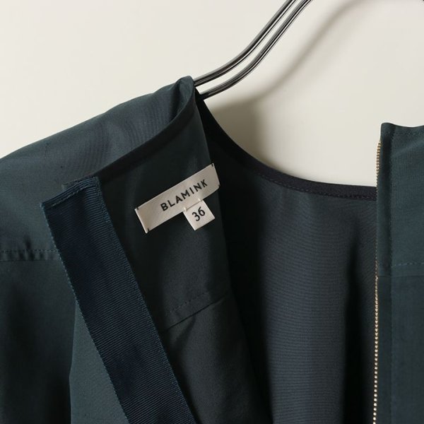 画像6: 【 40%OFF セール93,500円→56,100円】 BLAMINK ブラミンク コットンシルクバックジップブラウス{7921-230-0159-GRN-BAA} (6)