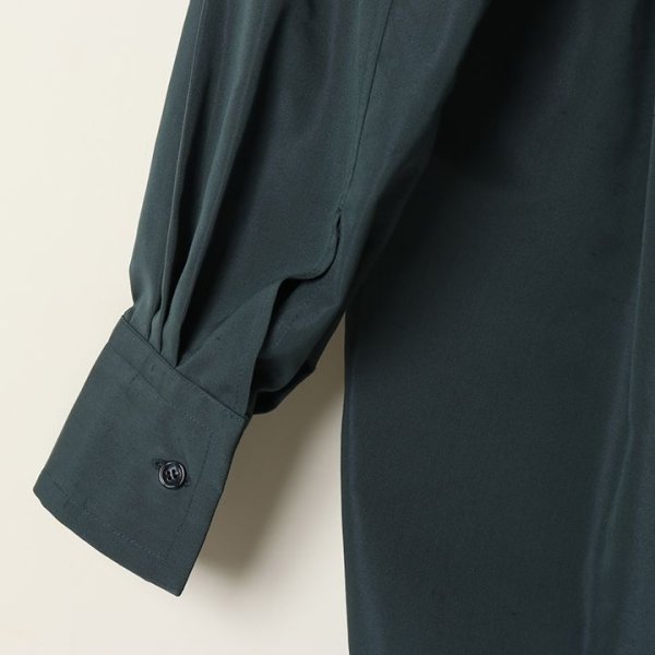 画像7: 【 40%OFF セール93,500円→56,100円】 BLAMINK ブラミンク コットンシルクバックジップブラウス{7921-230-0159-GRN-BAA} (7)