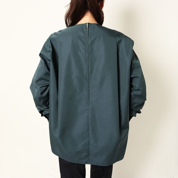 画像14: 【 40%OFF セール93,500円→56,100円】 BLAMINK ブラミンク コットンシルクバックジップブラウス{7921-230-0159-GRN-BAA} (14)