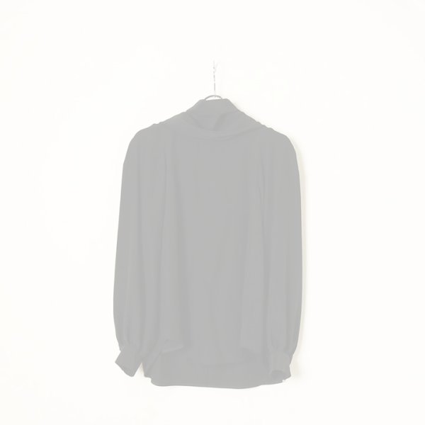 画像2:  {SOLD} BLAMINK ブラミンク PRE シルクスカーフロングスリーブブラウス{7921-230-0204-BLK-BBA} (2)