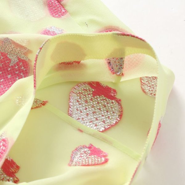 画像9: 【 40%OFF セール93,500円→56,100円】 BLAMINK ブラミンク シルクポリエステル ストロベリークルーネックブラウス{7921-299-0066-PNK-AIS} (9)