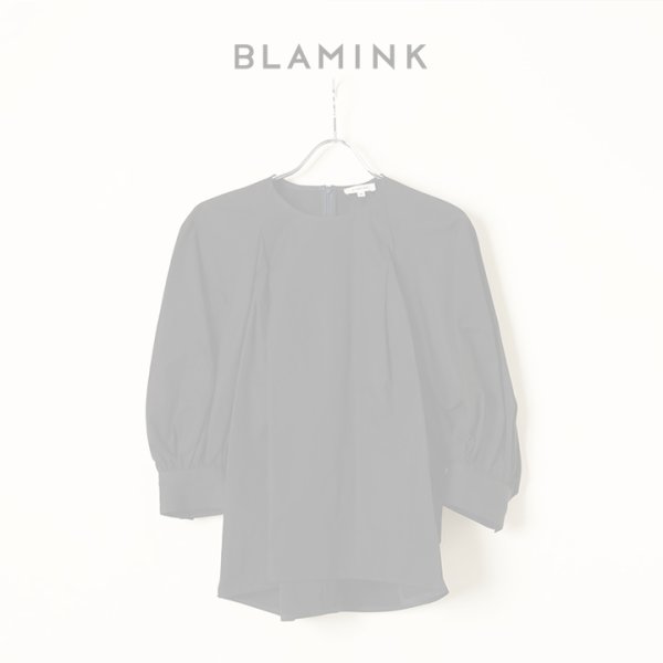 画像1:  {SOLD} BLAMINK ブラミンク PRE ドルマンショートスリーブブラウス{7921-299-0203-NVY-BBA} (1)