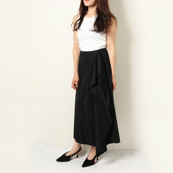 画像13: 【 40%OFF セール93,500円→56,100円】 BLAMINK ブラミンク コットンシルク ラッフルスカート{-AHA} (13)