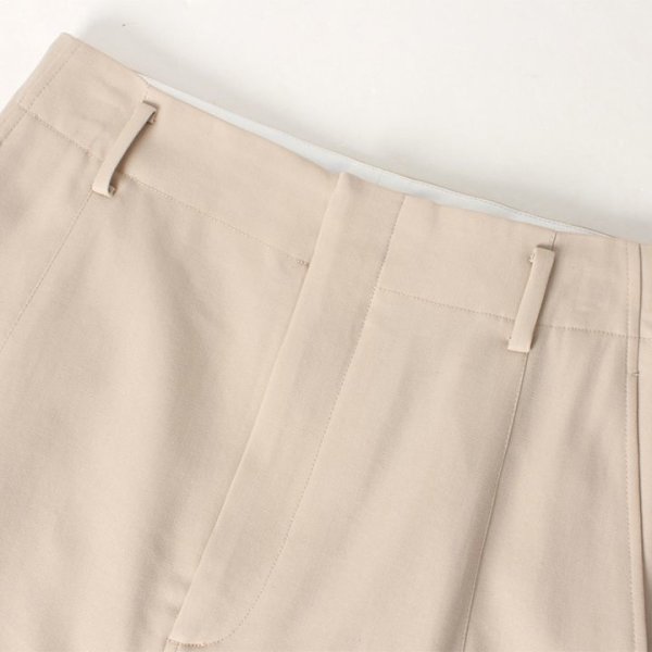 画像5: 【 40%OFF セール93,500円→56,100円】 BLAMINK ブラミンク ウールコットン ロングトラペーズスカート{7924-230-0136-BEG-AIS} (5)