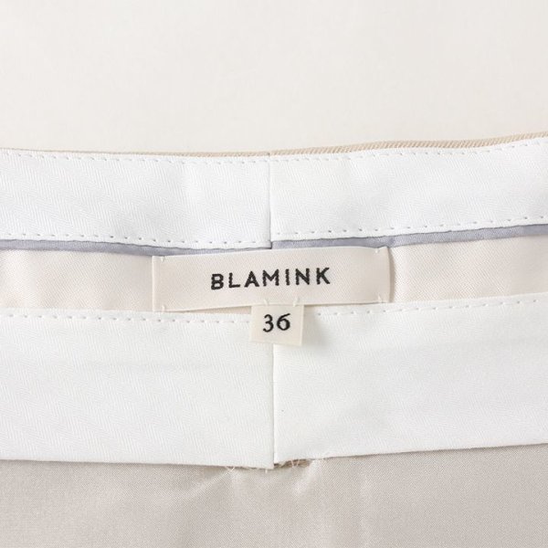 画像8: 【 40%OFF セール93,500円→56,100円】 BLAMINK ブラミンク ウールコットン ロングトラペーズスカート{7924-230-0136-BEG-AIS} (8)
