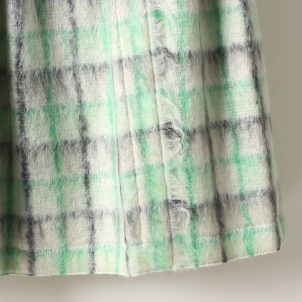 画像4: 【 40%OFF セール165,000円→99,000円】 BLAMINK ブラミンク モヘヤウールシャギーチェック ギャザースカート{7924-230-0168-OFF WHITE-AIA} (4)