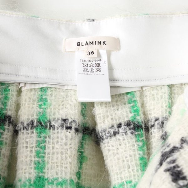 画像7: 【 40%OFF セール165,000円→99,000円】 BLAMINK ブラミンク モヘヤウールシャギーチェック ギャザースカート{7924-230-0168-OFF WHITE-AIA} (7)