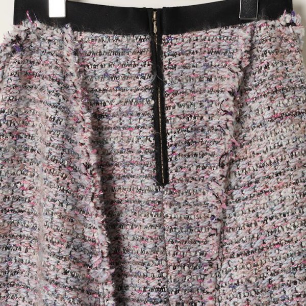 画像4: 【 40%OFF セール198,000円→118,800円】 BLAMINK ブラミンク ツイードフリンジスカート{7924-230-0236-PNK-BJA} (4)