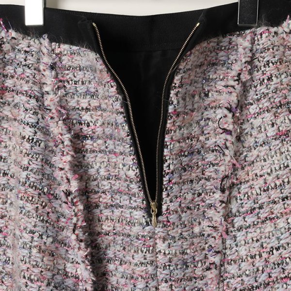 画像5: 【 40%OFF セール198,000円→118,800円】 BLAMINK ブラミンク ツイードフリンジスカート{7924-230-0236-PNK-BJA} (5)