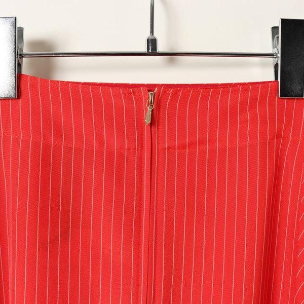 画像6: 【 40%OFF セール88,000円→52,800円】 BLAMINK ブラミンク レーヨンストライプラップスカート{7924-230-0250-RED-BAS} (6)