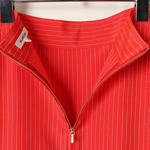 画像7: 【 40%OFF セール88,000円→52,800円】 BLAMINK ブラミンク レーヨンストライプラップスカート{7924-230-0250-RED-BAS} (7)