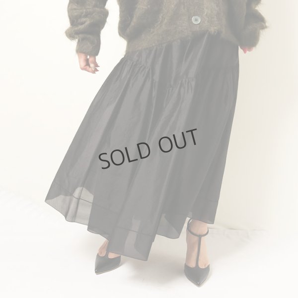 画像9: {SOLD}BLAMINK ブラミンク FALL シルクギャザー ロングスカート{7924-230-0326-BLK-BBA} (9)