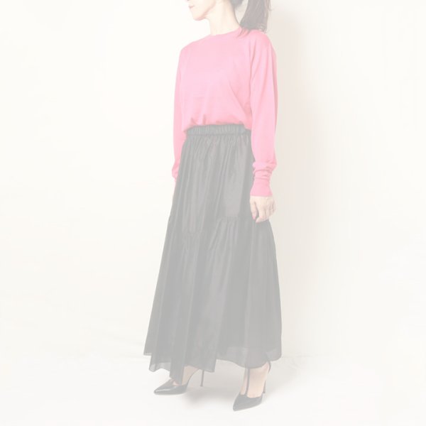 画像11:  {SOLD} BLAMINK ブラミンク FALL シルクギャザー ロングスカート{7924-230-0326-BLK-BBA} (11)