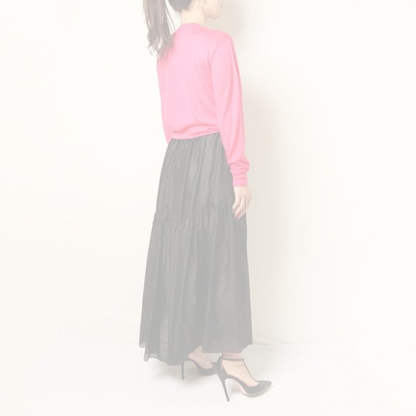 BLAMINK ブラミンク FALL シルクギャザー ロングスカート{7924-230