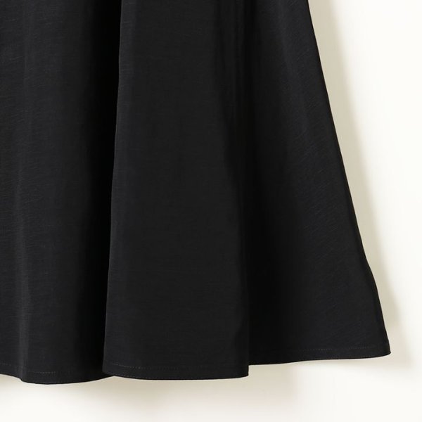 画像4: 【 40%OFF セール88,000円→52,800円】 BLAMINK ブラミンク レーヨンリネンサイドベルトフレアスカート{7924-299-0248-BLK-BAS} (4)
