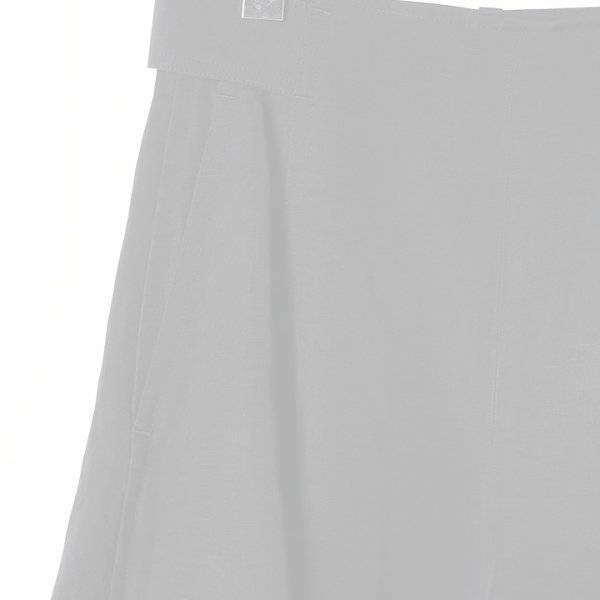 画像5:  {SOLD} BLAMINK ブラミンク レーヨンリネンサイドベルトフレアスカート{7924-299-0248-BLK-BAS} (5)