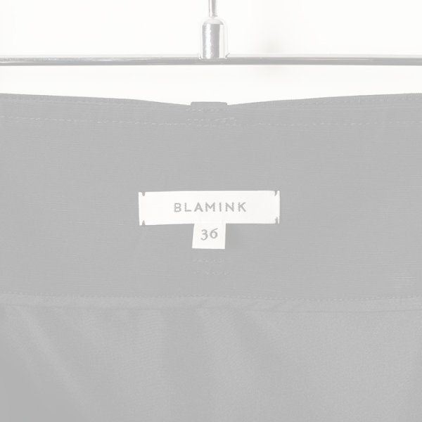 画像6:  {SOLD} BLAMINK ブラミンク レーヨンリネンサイドベルトフレアスカート{7924-299-0248-BLK-BAS} (6)