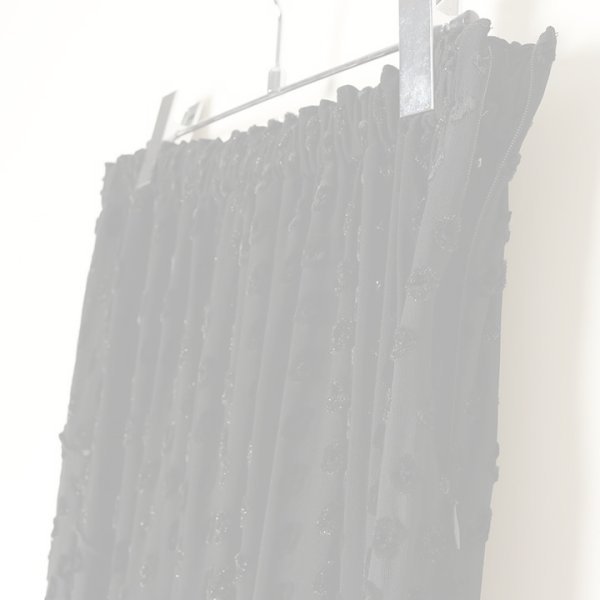 画像2:  {SOLD} BLAMINK ブラミンク リップジャガードギャザースカート{7924-299-0285-BLK-BAA} (2)