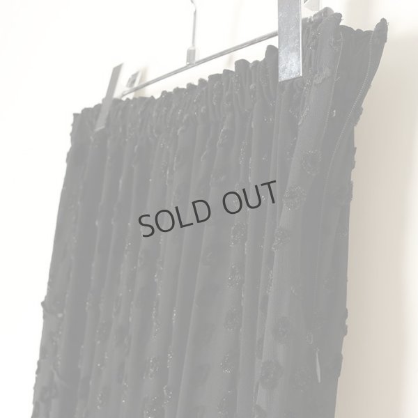 画像2: {SOLD}BLAMINK ブラミンク リップジャガードギャザースカート{7924-299-0285-BLK-BAA} (2)