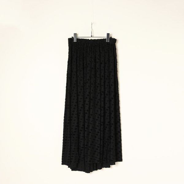 画像5: 【 40%OFF セール88,000円→52,800円】 BLAMINK ブラミンク リップジャガードギャザースカート{7924-299-0285-BLK-BAA} (5)
