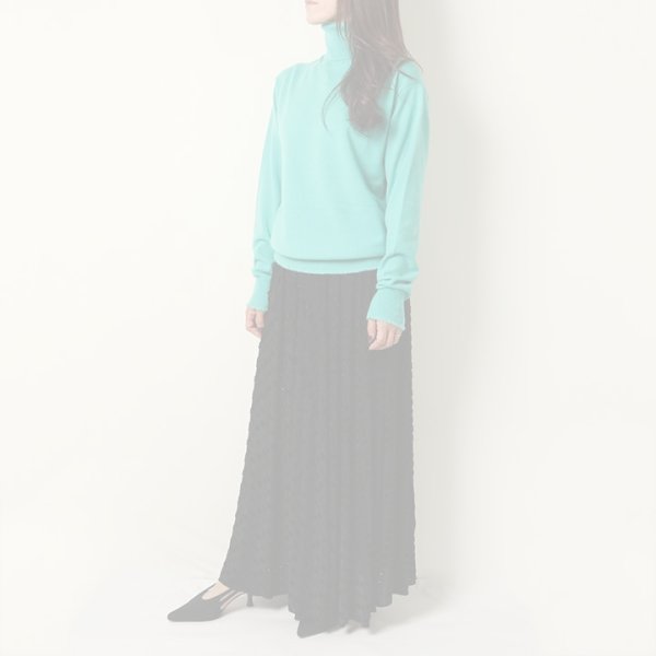 画像6:  {SOLD} BLAMINK ブラミンク リップジャガードギャザースカート{7924-299-0285-BLK-BAA} (6)