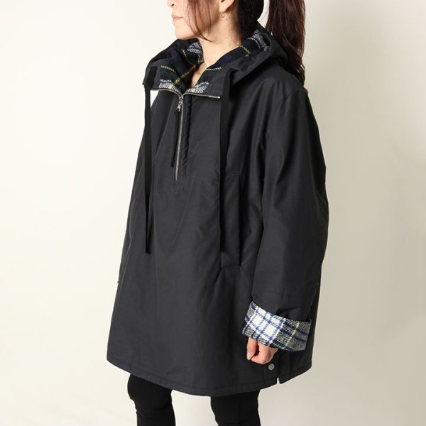 画像11: 【 40%OFF セール176,000円→105,600円】 BLAMINK ブラミンク コットンナイロンチェックアノラック{7925-230-0285-GRY-BAA} (11)