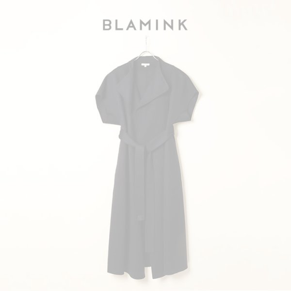 画像1:  {SOLD} BLAMINK ブラミンク FALL ウール ダブルフェイス ショートスリーブコート{7925-230-0325-NVY-BBA} (1)