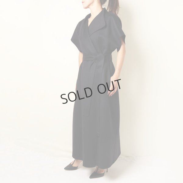 画像9: {SOLD}BLAMINK ブラミンク FALL ウール ダブルフェイス ショートスリーブコート{7925-230-0325-NVY-BBA} (9)