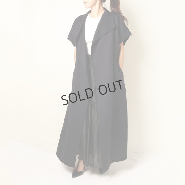 画像10: {SOLD}BLAMINK ブラミンク FALL ウール ダブルフェイス ショートスリーブコート{7925-230-0325-NVY-BBA} (10)