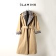 画像1: BLAMINK ブラミンク コットンシルク ウールチェック リバーシブルコート{7925-299-0172-BEIGE-AIA} (1)