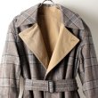 画像8: BLAMINK ブラミンク コットンシルク ウールチェック リバーシブルコート{7925-299-0172-BEIGE-AIA} (8)