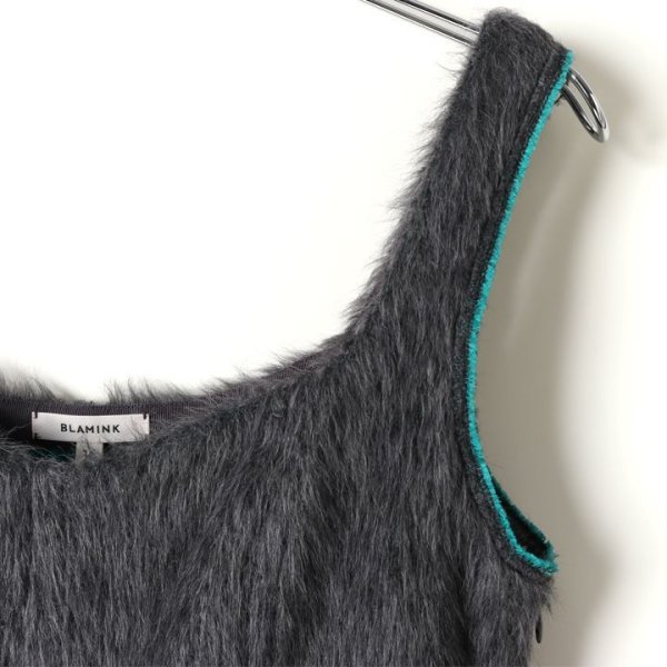 画像2: 【 40%OFF セール154,000円→92,400円】 BLAMINK ブラミンク アルパカポリエステルシャギー変形ダーツドレス{7926-230-0220-DGY-BJA} (2)
