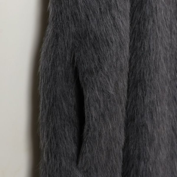 画像4: 【 40%OFF セール154,000円→92,400円】 BLAMINK ブラミンク アルパカポリエステルシャギー変形ダーツドレス{7926-230-0220-DGY-BJA} (4)