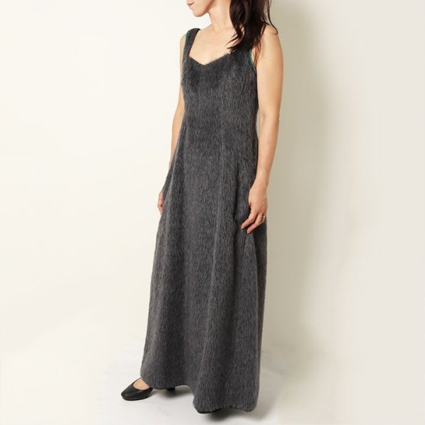 画像6: 【 40%OFF セール154,000円→92,400円】 BLAMINK ブラミンク アルパカポリエステルシャギー変形ダーツドレス{7926-230-0220-DGY-BJA} (6)