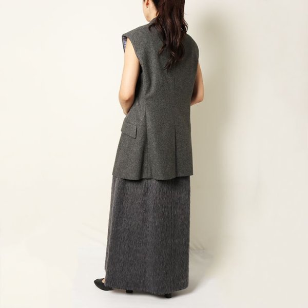 画像11: 【 40%OFF セール154,000円→92,400円】 BLAMINK ブラミンク アルパカポリエステルシャギー変形ダーツドレス{7926-230-0220-DGY-BJA} (11)