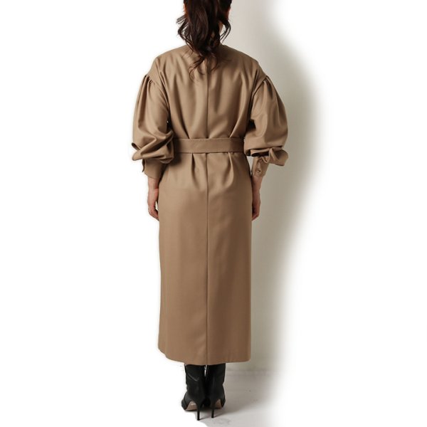 画像11: 【 40%OFF セール110,000円→66,000円】 BLAMINK ブラミンク ウールVネックロングスリーブワンピース{7926-230-0233-BEG-BJA} (11)