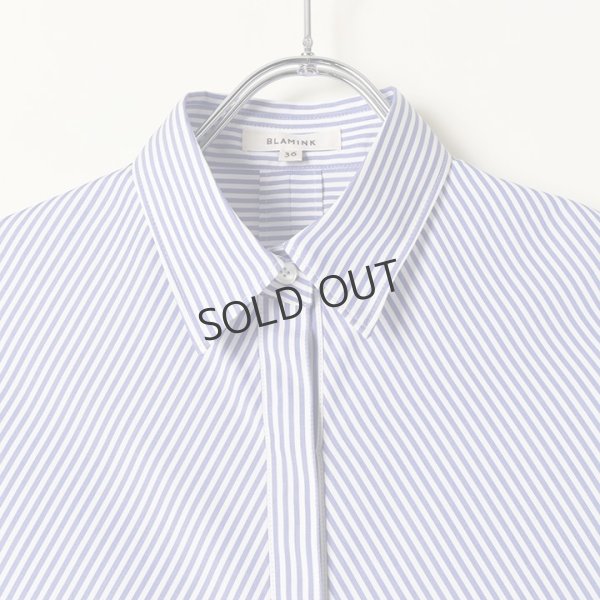画像2: {SOLD}BLAMINK ブラミンク コットンバイアスストライプノースリーブワンピース{7926-230-0298-LBL-BBS} (2)