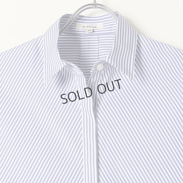 画像3: {SOLD}BLAMINK ブラミンク コットンバイアスストライプノースリーブワンピース{7926-230-0298-LBL-BBS} (3)