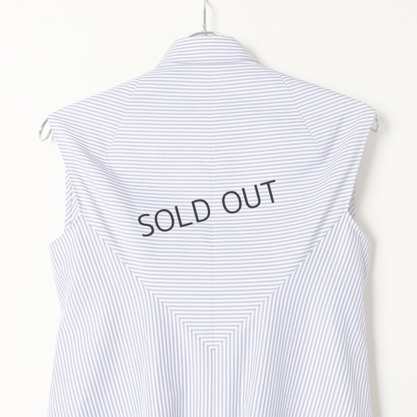 画像7: {SOLD}BLAMINK ブラミンク コットンバイアスストライプノースリーブワンピース{7926-230-0298-LBL-BBS} (7)