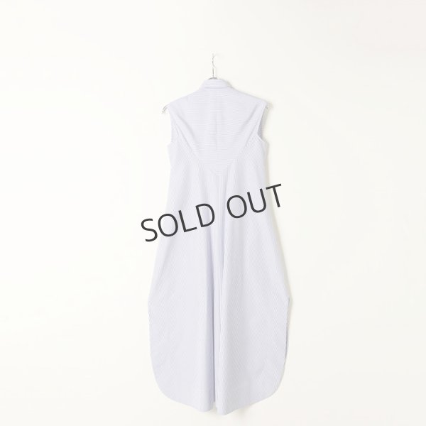 画像8: {SOLD}BLAMINK ブラミンク コットンバイアスストライプノースリーブワンピース{7926-230-0298-LBL-BBS} (8)