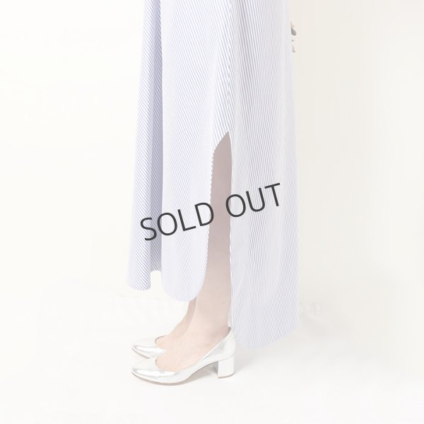 画像14: {SOLD}BLAMINK ブラミンク コットンバイアスストライプノースリーブワンピース{7926-230-0298-LBL-BBS} (14)